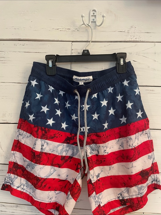Maamgic Other - Maamgic Men's American Flag Swim Trunks in Red, White & Blue